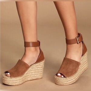 ⚜️ MARC FISHER ALIDA ESPADRILLE WEDGE SANDAL EXCELLENT CONDITION SIZE 9 ⚜️